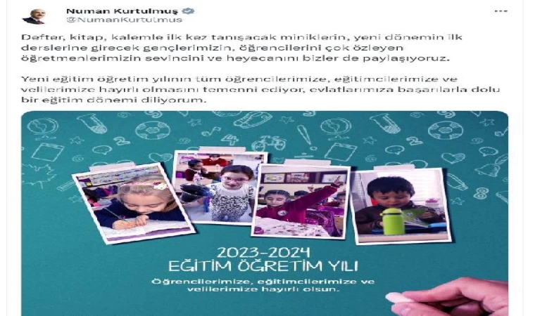 TBMM Başkanı Kurtulmuş’tan yeni eğitim öğretim yılı mesajı