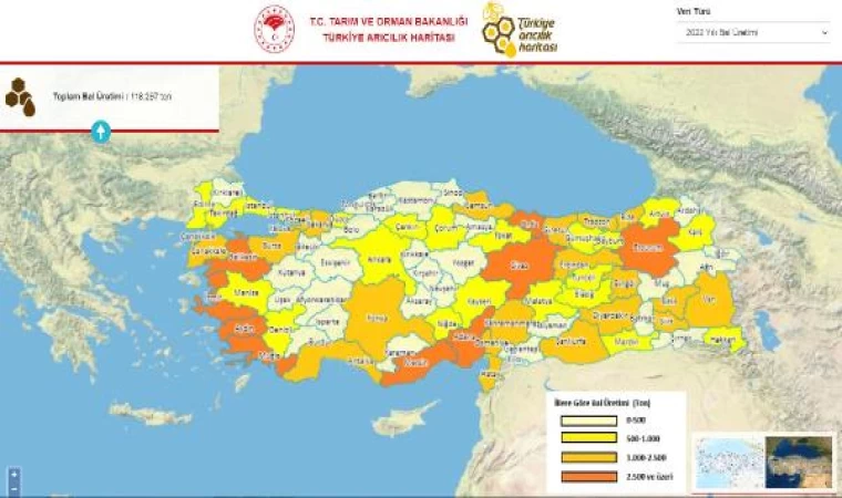 Türkiye Arıcılık Haritası güncellendi