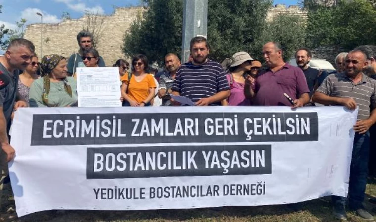 Yedikule bostancıları İBB’nin yüzde bin oranındaki ecrimisil zammını protesto etti