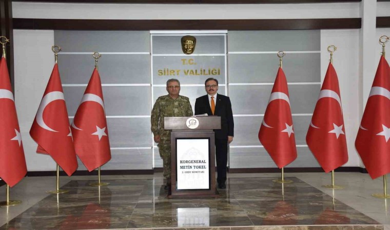 2. Ordu Komutanı Korgeneral Metin Tokel, Siirt Valisi Kızılkayayı ziyaret etti