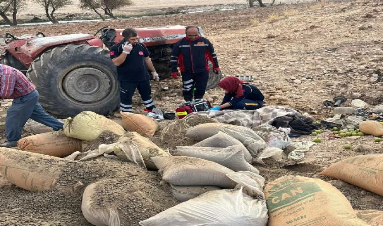 Adıyaman’da, devrilen traktördeki karı- kocayı ölüm ayırdı