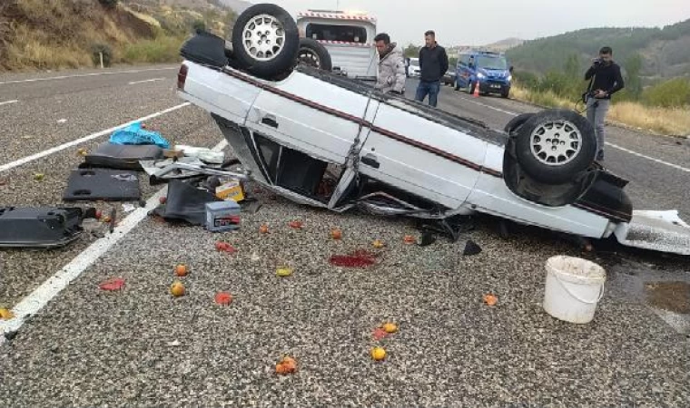 Adıyaman’da otomobil takla attı: 5 yaralı