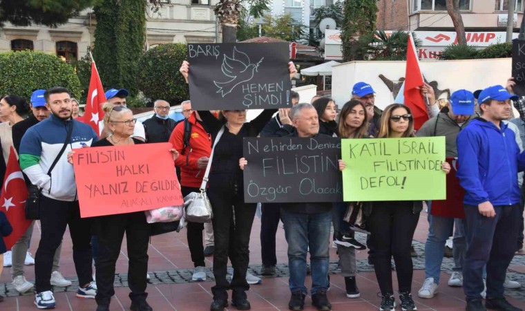 Aliağada İsrail protestosu