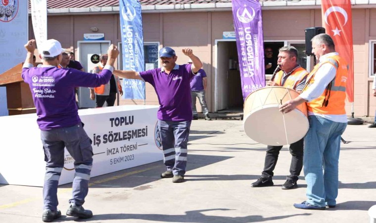 Altınorduda en düşük işçi maaşı 23 bin TL oldu, işçiler davul-zurna eşliğinde kutladı