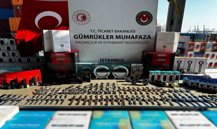 Ambarlı Limanında 21 milyon lira değerinde kaçak eşya ele geçirildi