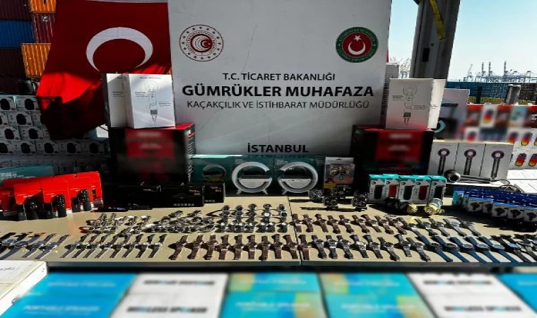 Ambarlı Limanı’nda kaçak elektronik eşya operasyonu