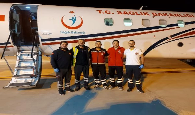 Ambulans uçak ile 24 saat hasta sevki