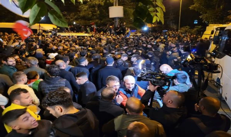 Ankara’da İsrail Büyükelçiliği önünde protesto 