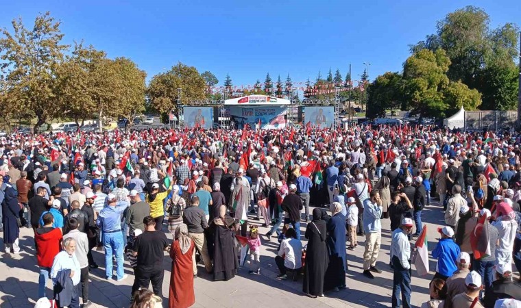 Ankarada sivil toplum kuruluşlarından Filistine destek mitingi