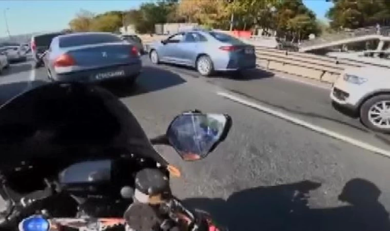 Bahçelievler’de motosikletlilerin kazası kask kamerasında