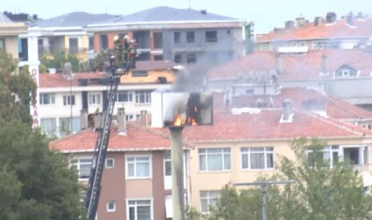 Bakırköy’de hastane bahçesinde yangın 