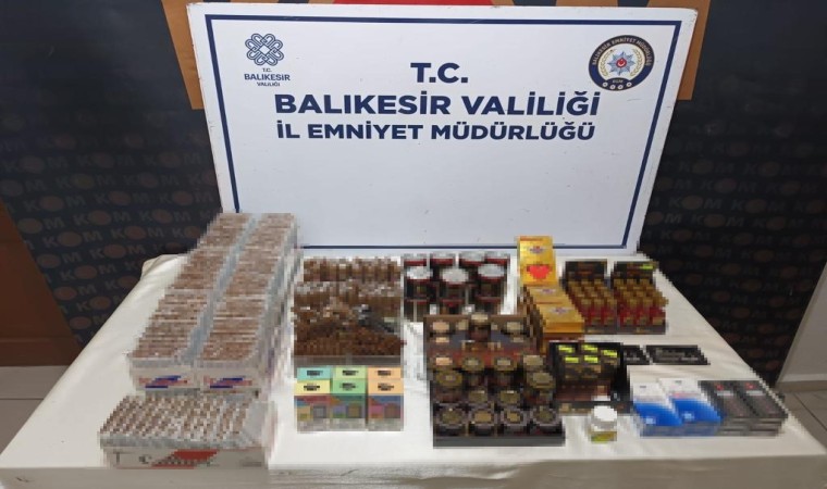 Balıkesirde polisten narkotik ve kaçakçılık operasyonu