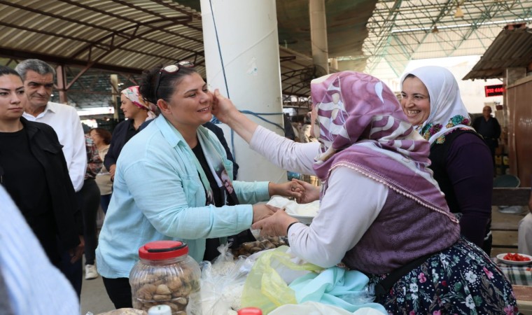 Başkan Çerçioğlu, Sultanhisar Pazarında vatandaşlarla buluştu