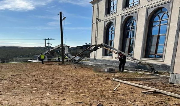 Beton pompasının hortumundaki demir kısmın başına çarptığı işçi öldü