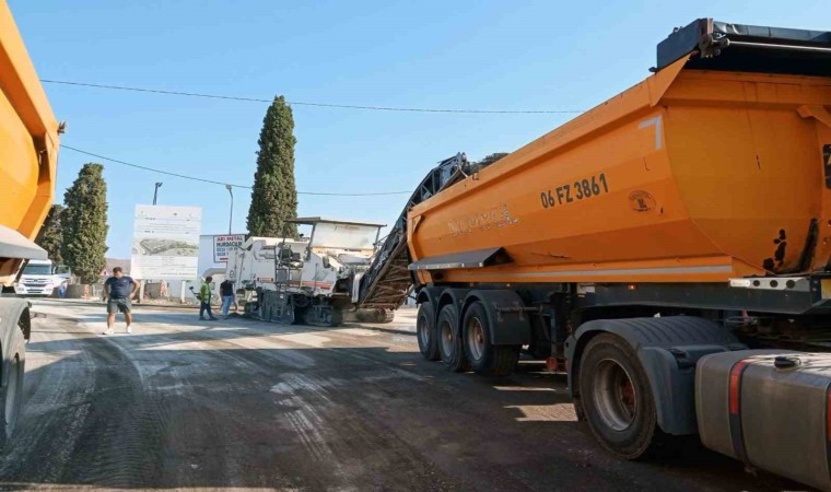 Bodrumda sıcak asfalt çalışması başladı