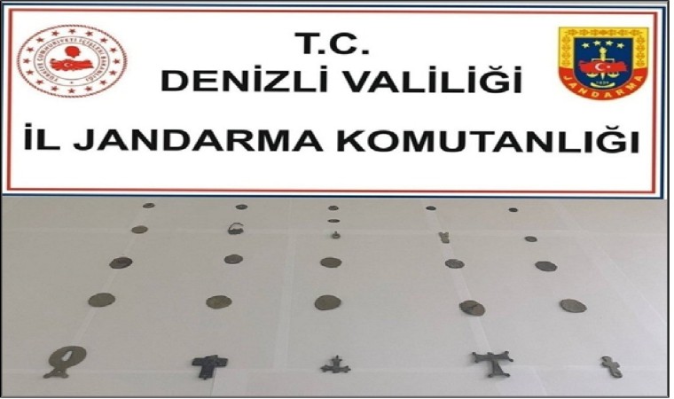 Denizlide kaçak tarihi eserler yakalandı