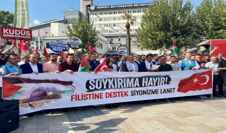 Denizliler Filistine destek için yürüdü