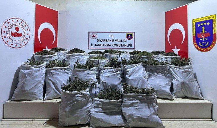 Diyarbakırda 6 ayrı noktada 543 kilo esrar ele geçirildi