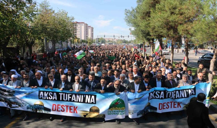 Diyarbakırda Filistinlilere destek yürüyüşü