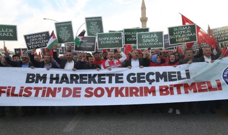 Eğitim-Bir-Sen’den İsrail’e yürüyüşlü protesto