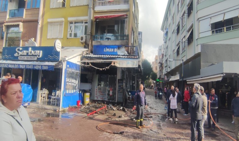 Erdekte restoran yandı