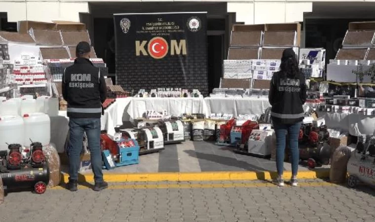 Eskişehir’de polis, son 1 ayda 5 milyon liralık kaçak malzeme ele geçirdi