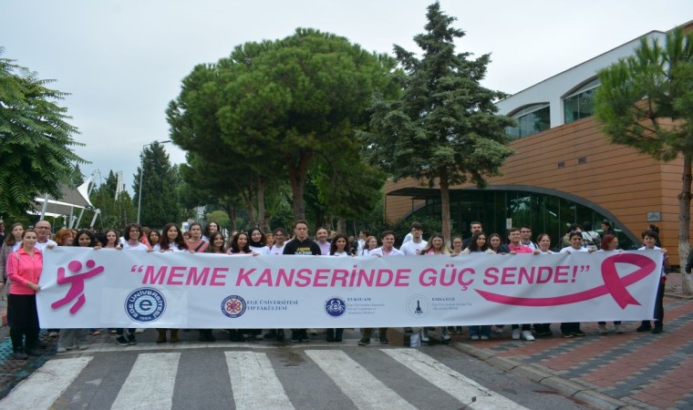 EÜde meme kanserine karşı farkındalık yürüyüşü