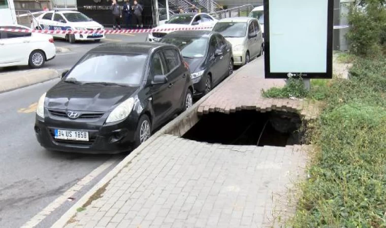  (geniş haber)- Şişli’de kaldırım çöktü, çukura düşen kadın yaralandı