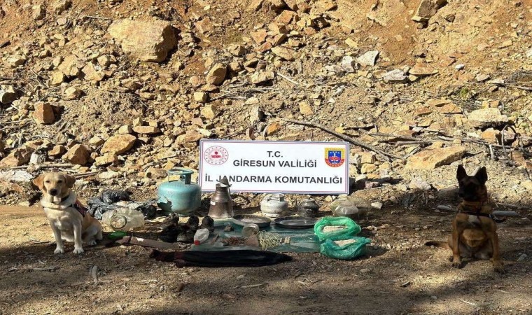 Giresunda terör örgütüne ait sığınak bulundu