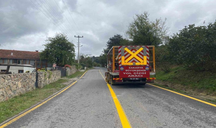 Hendekte çizgi çalışması ile yollar daha güvenli