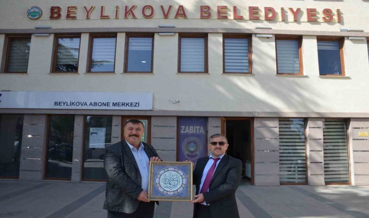 İlçe Müftüsü Ergüvenden Başkan Alpe ziyaret