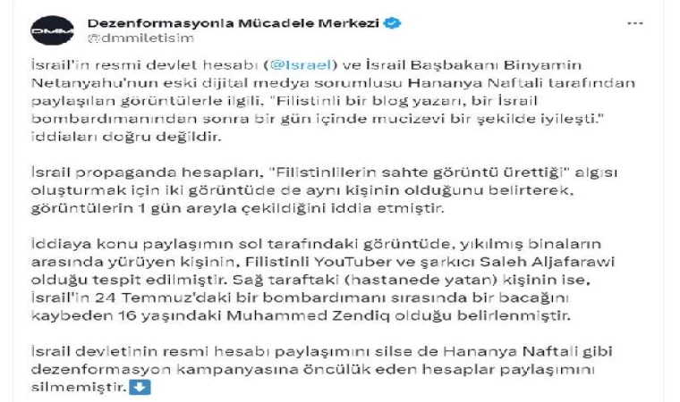 İletişim Başkanlığı’ndan İsrail’deki paylaşımlara yalanlama