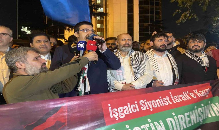 İstanbulda İsrailin Gazzeye saldırıları protesto edildi