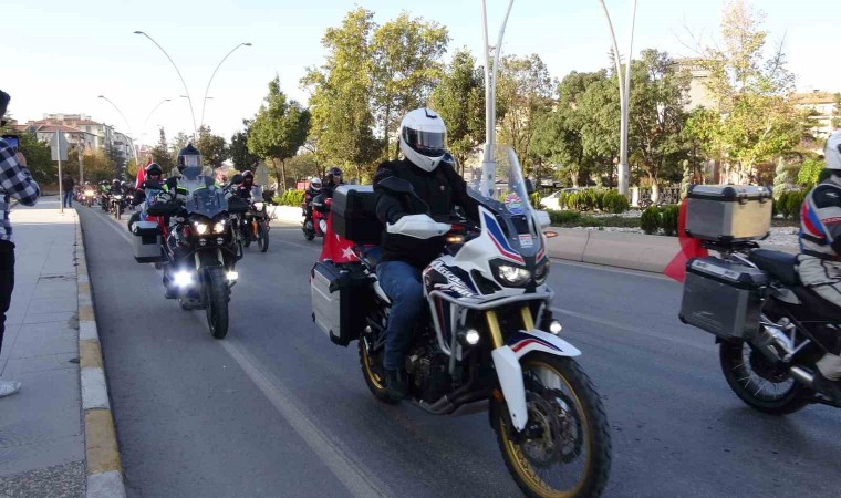 İstiklal Sürüşünde motorcular Çankırıya ulaştı