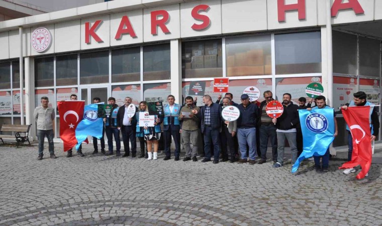 Kars sağlık çalışanlarından İsraile tepki