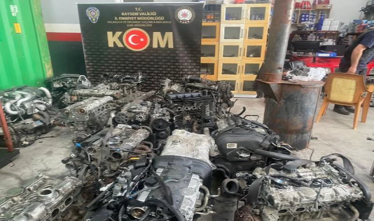 Kayseri’de kaçak otomobil motoru operasyonu: 1 gözaltı