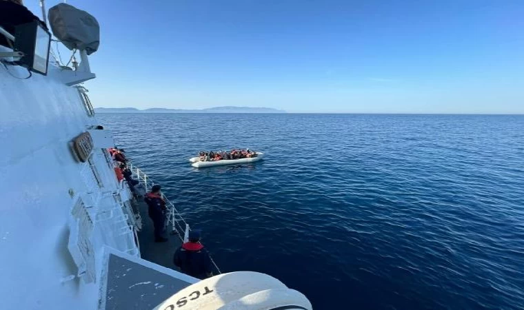 Kuşadası’nda 37 kaçak göçmen kurtarıldı