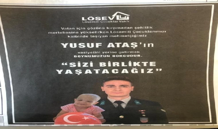 Lösemili çocukların şehit astsubaya vefası / Ek fotoğraf