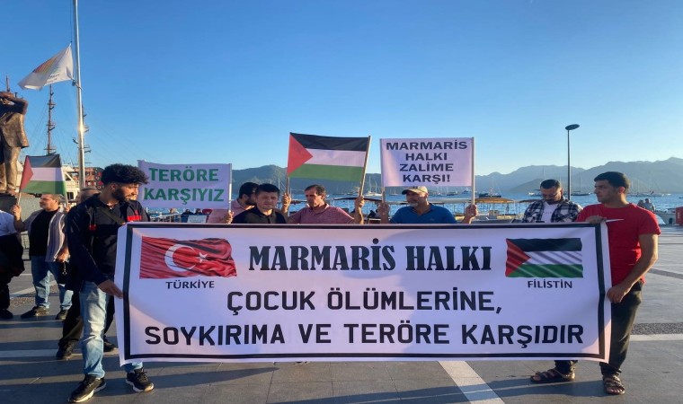 Marmariste İsrail protesto edildi