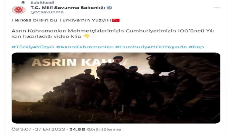 Mehmetçikten ’Cumhuriyet’ klibi