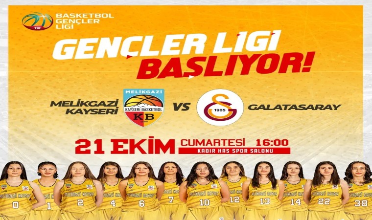 Melikgazi Basketbola Gençler Liginde ilk rakip Galatasaray