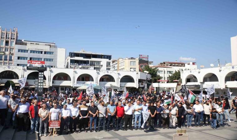 Mersinde İsrail protestosu