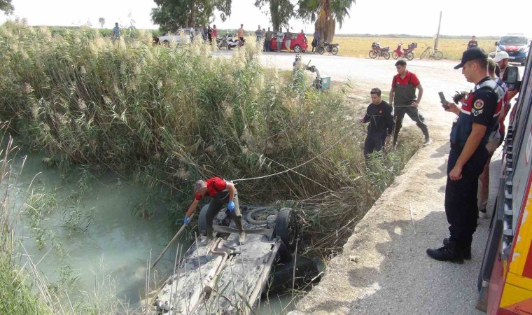 Mersinde kanala düşen otomobilin sürücüsü hayatını kaybetti