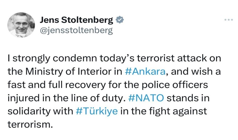 NATO Genel Sekreteri Stoltenberg Ankaradaki terör saldırısını kınadı