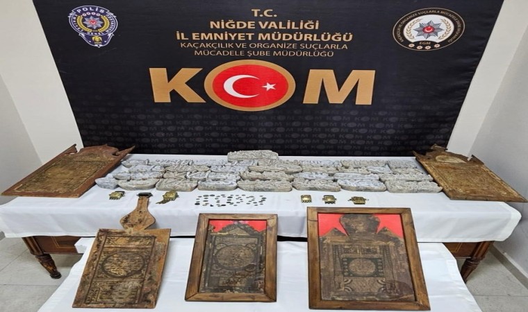 Niğdede tarihi eser operasyonu: 2 gözaltı