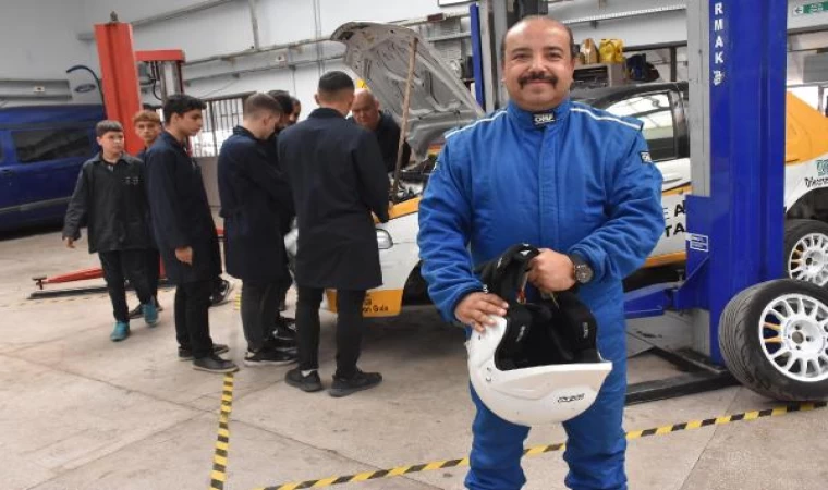 Öğrenciler yarış aracı yaptı; ralli pilotu okul müdürü 2 kupayla döndü