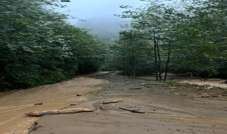 Rize’de sağanak; dereler taştı, heyelanlar meydana geldi, 23 köy yolu ulaşıma kapandı