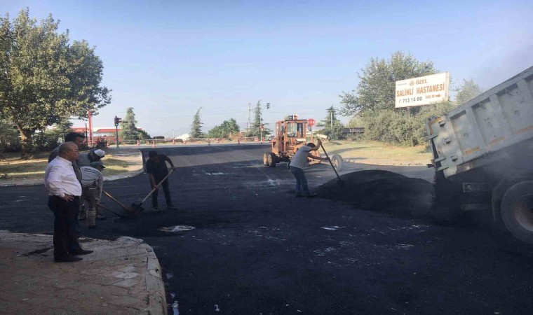 Salihlide Şehit İlhan Varank Kavşağı asfaltlandı