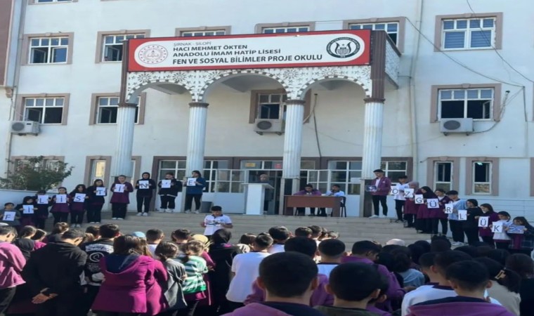 Silopide imam hatip lisesi öğrencilerinden Gazze ile dayanışma mesajı