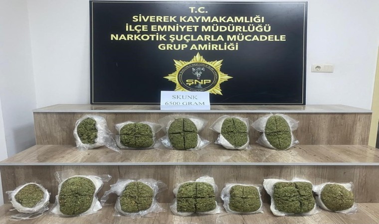 Siverekte 6 kilo 500 gram uyuşturucu ele geçirildi